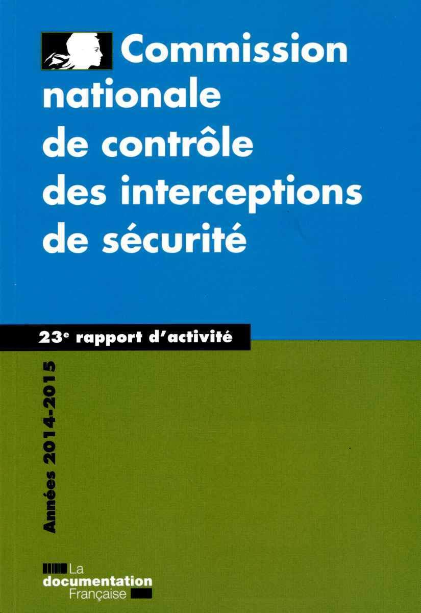23e rapport d'activité : années 2014-2015