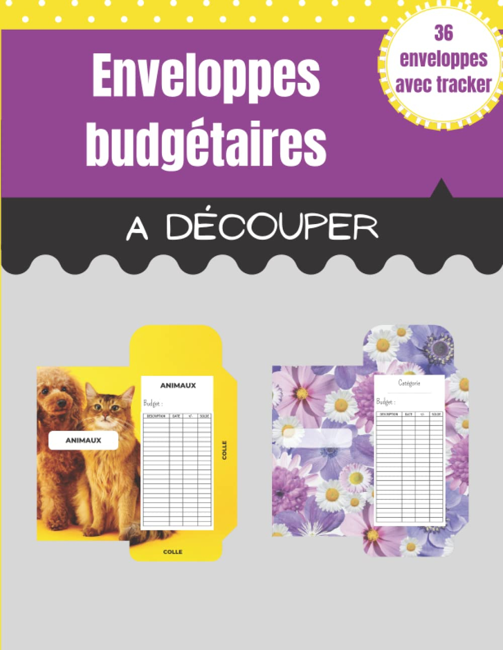 Enveloppes budgétaires à découper: 36 enveloppes en couleurs avec tracker pour la gestion de votre b