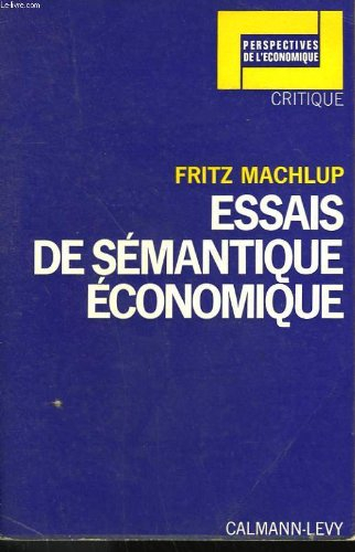 essais de semantique economique.