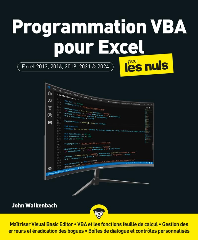 Programmation VBA pour Excel pour les nuls : Excel 2013, 2016, 2019, 2021 & 2024