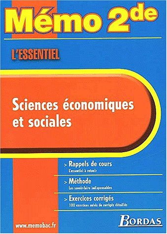 Sciences économiques et sociales : rappels de cours, méthode, exercices corrigés