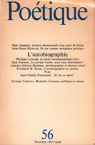 Poétique, n° 56. L'Autobiographie