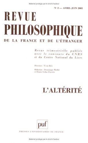 Revue philosophique, n° 2 (2005). L'altérité