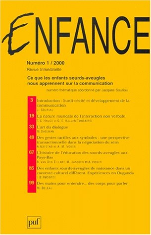 Enfance, n° 1. Ce que les enfants sourds-aveugles nous apprennent sur la communication