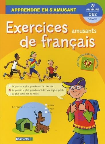 Exercices amusants de français CE2-3e primaire, 8-9 ans : avec autocollants de récompense