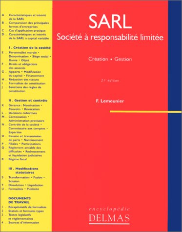 Société à responsabilité limitée (SARL) : création, gestion