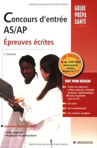 Concours d'entrée AS-AP : épreuves écrites