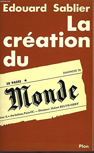 La Création du `Monde'
