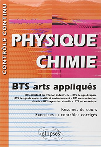 Physique chimie : BTS arts appliqués : BTS assistant en création industrielle BTS design d'espace, B