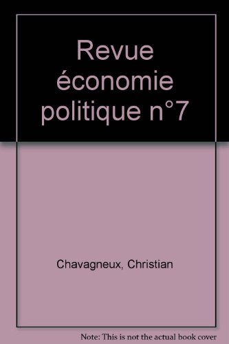 revue économie politique n,7