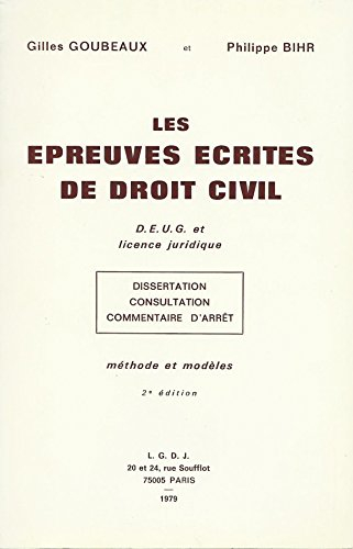 les Épreuves écrites de droit civil