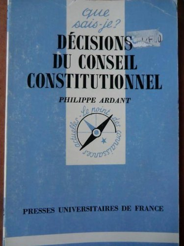 décisions du conseil constitutionnel