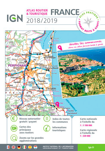 Atlas routier & touristique France : 2018-2019