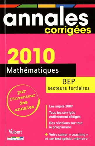 Mathématiques : BEP secteurs tertiaires