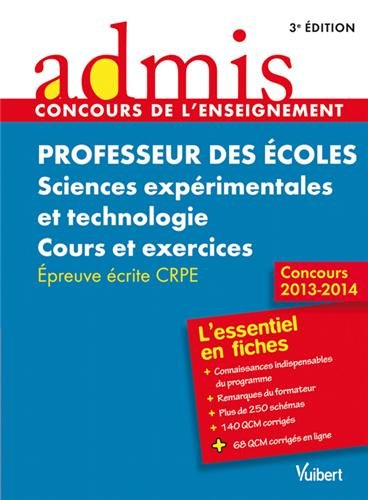 Professeur des écoles, sciences expérimentales et technologie : cours et exercices, épreuve écrite C