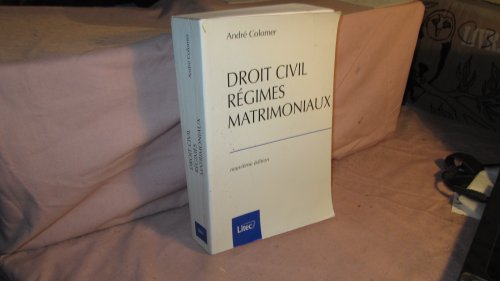 régimes matrimoniaux (ancienne édition)