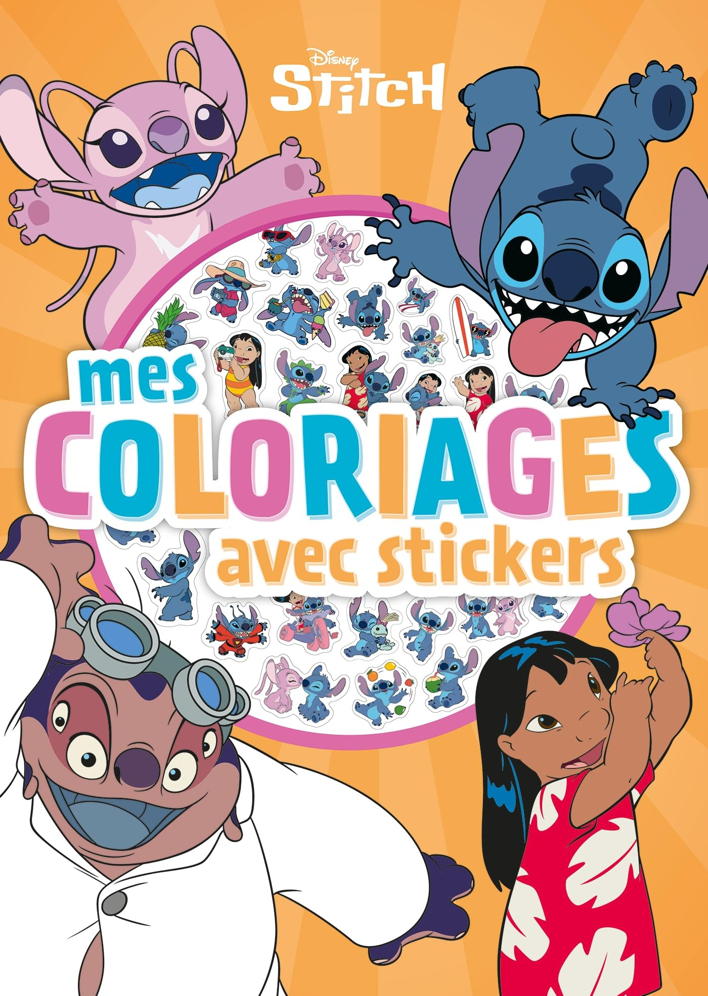 STITCH : Mes Coloriages avec Stickers : Disney