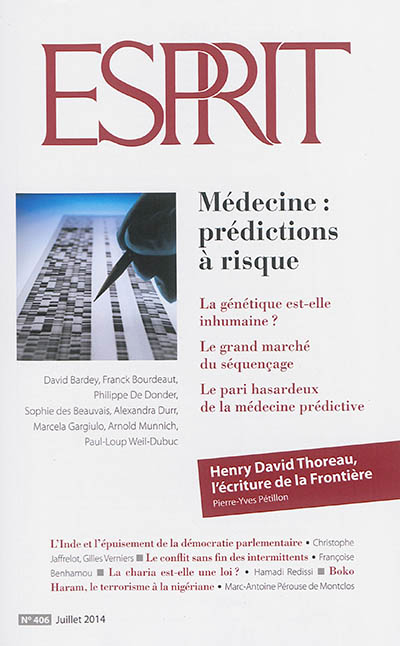 Esprit, n° 406. Médecine : prédictions à risque