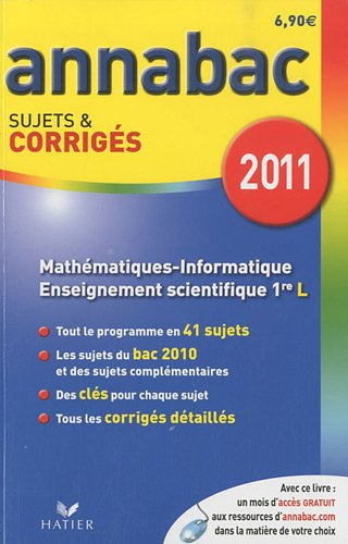 Mathématiques informatique 1re L, enseignement scientifique 1re L