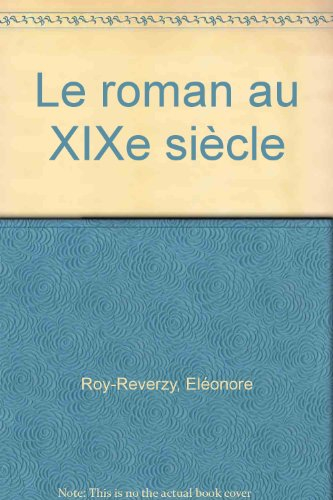 Le roman au XIXe siècle