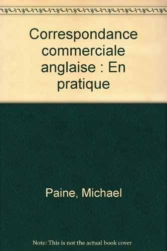 Correspondance commerciale anglaise