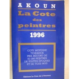 La cote des peintres 1996