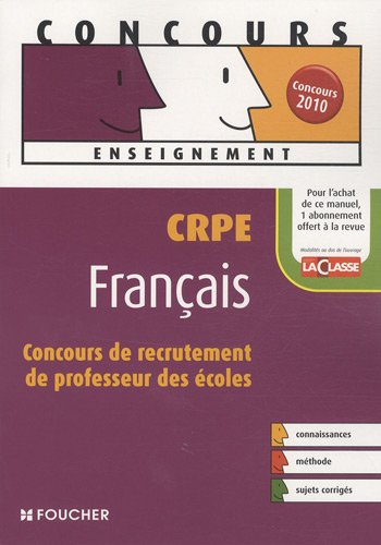 Français : CRPE concours de recrutement de professeur des écoles