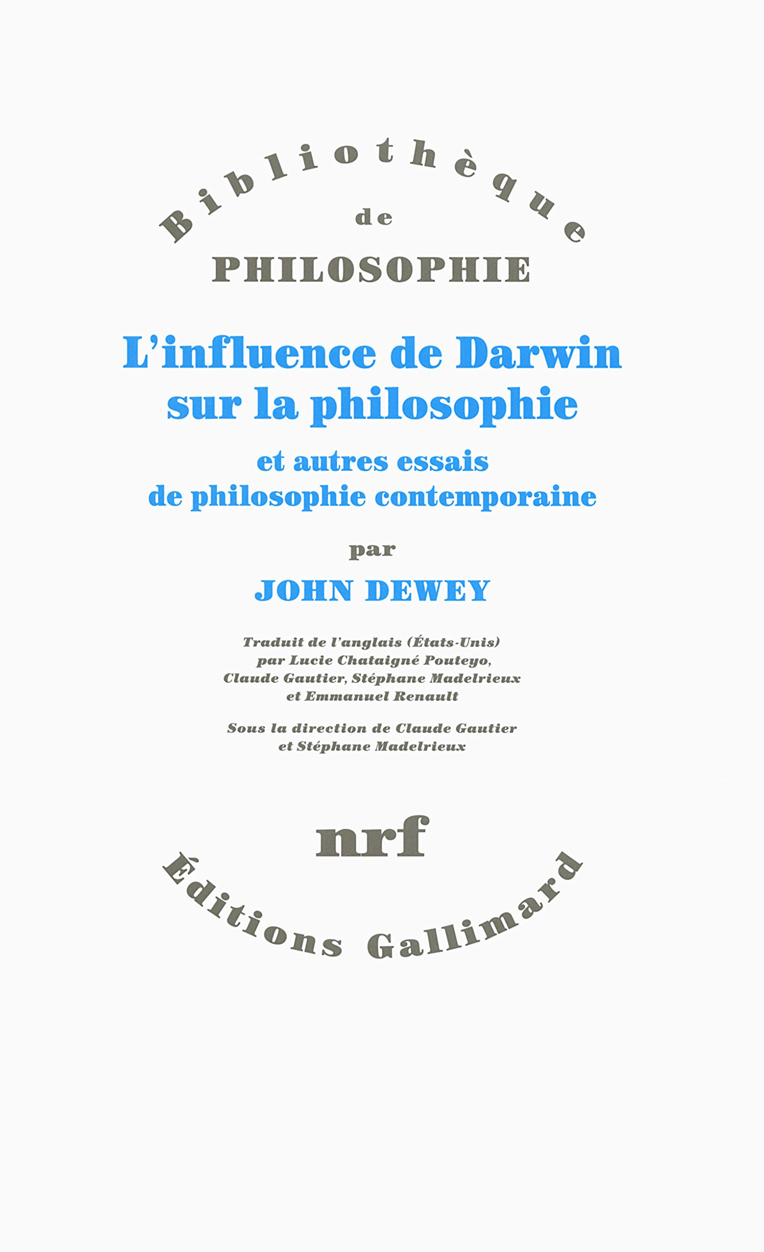 L'influence de Darwin sur la philosophie : et autres essais de philosophie contemporaine