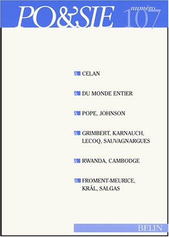 Poésie, n° 107