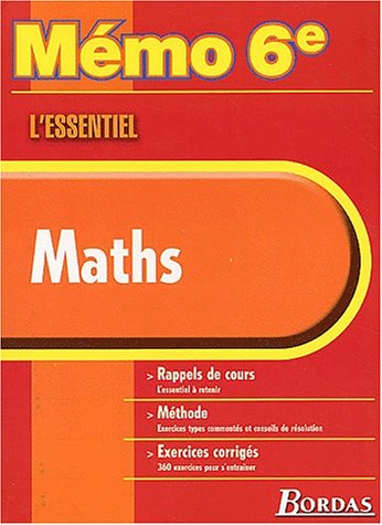Maths : rappels de cours, méthode, exercices corrigés