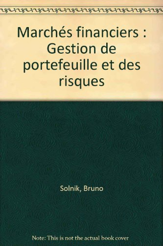 marches financiers. gestion de portefeuille et des risques                                    102496