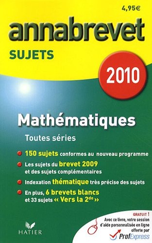 Mathématiques toutes séries 2010