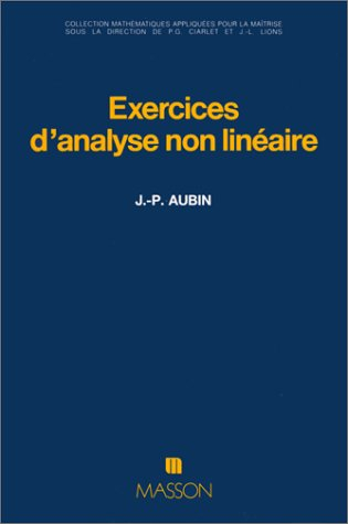 Exercices d'analyse non linéaire