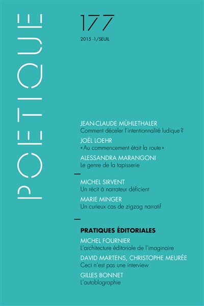 Poétique, n° 177