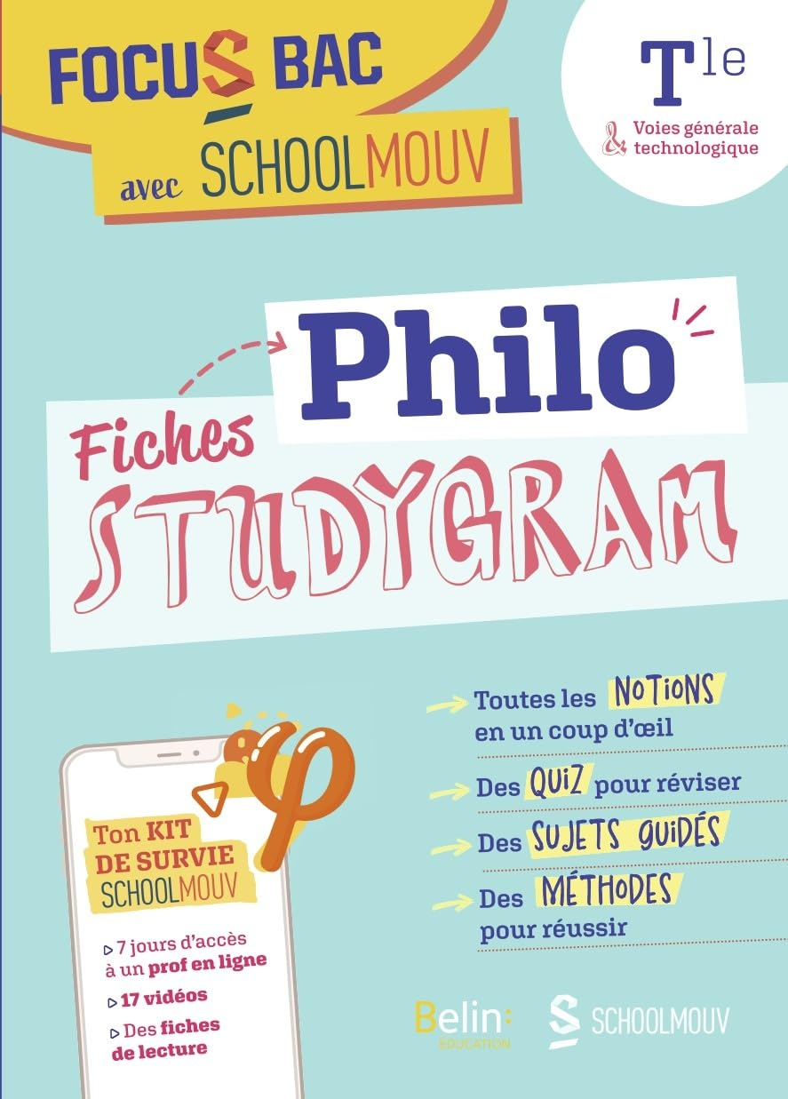 Philo : terminale, voies générale & technologique : fiches studygram