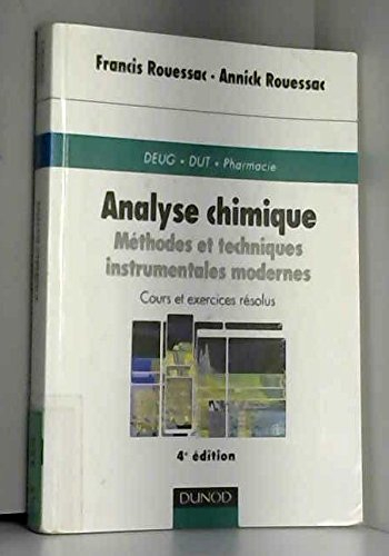 analyse chimique, 4e édition