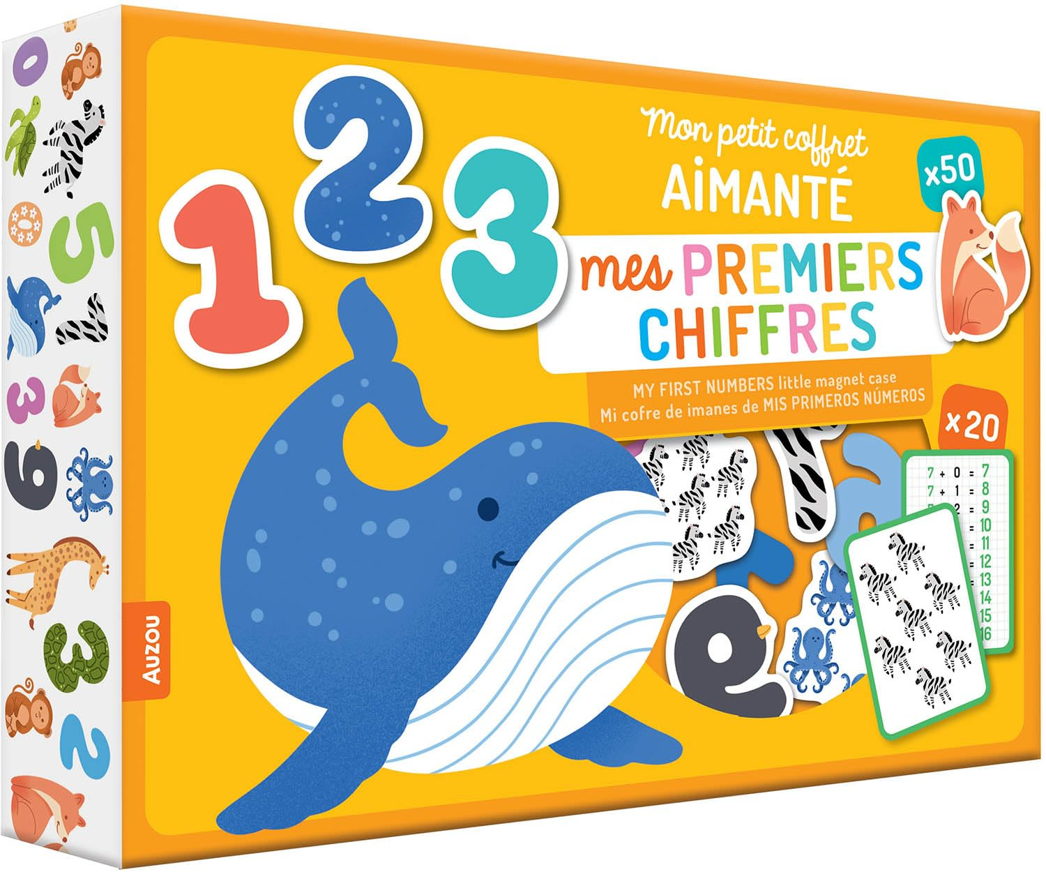 Mes premiers chiffres : mon petit coffret aimanté. My first numbers : little magnet case. Mi cofre d