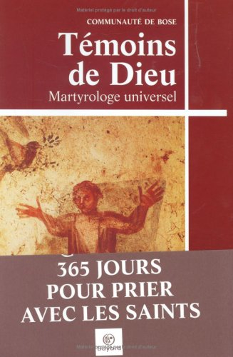 Témoins de Dieu : martyrologe universel