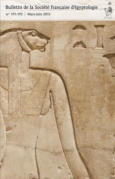Bulletin de la Société française d'égyptologie : réunions trimestrielles et communications archéolog