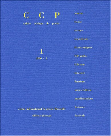Cahier critique de poésie, n° 1. Dossier Pierre Guyotat : lecture(s)