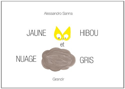 Jaune hibou et nuage gris