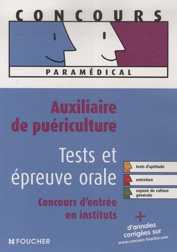 Auxiliaire de puériculture, tests et épreuve orale : concours d'entrée en école et en institut