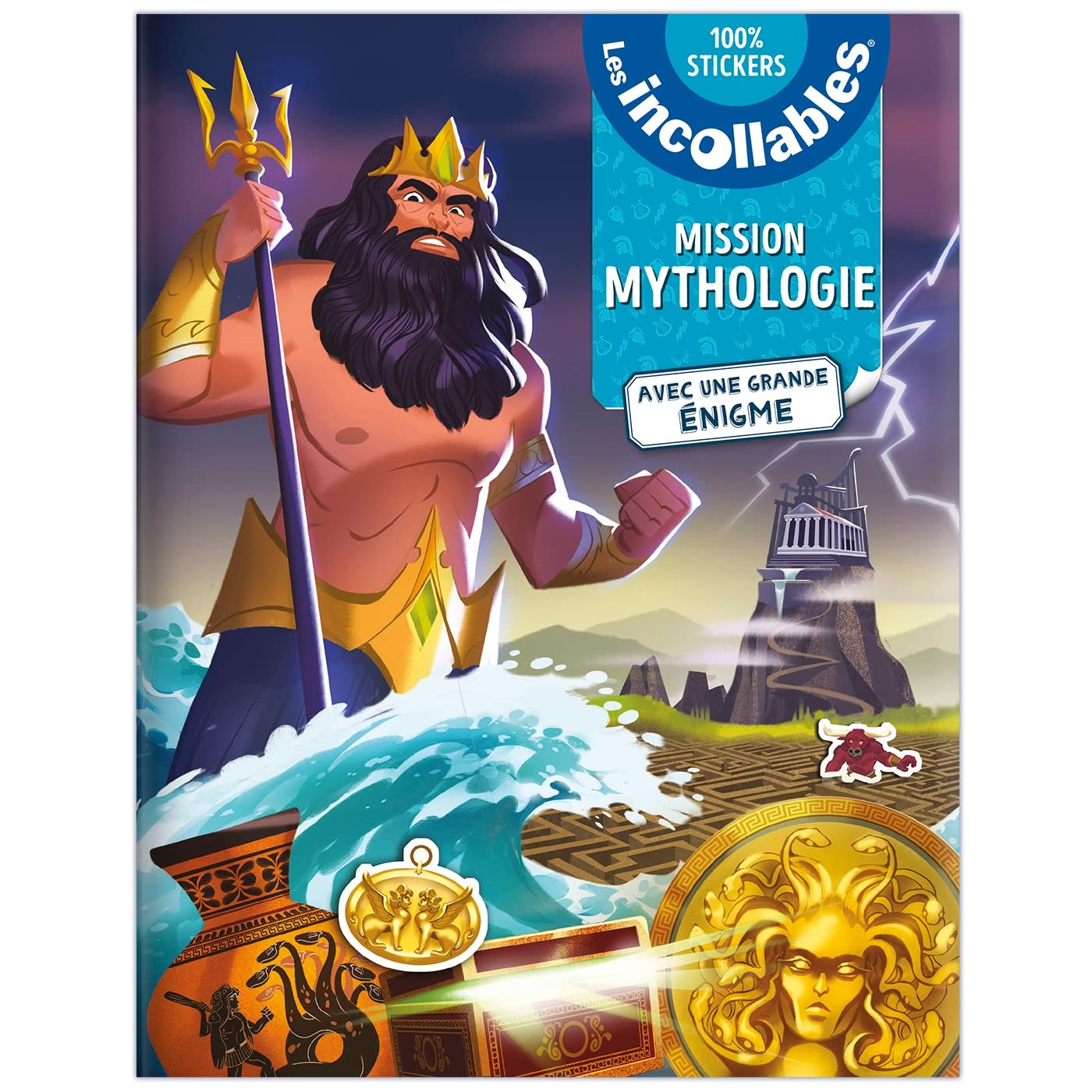 Les incollables : mission mythologie avec une grande enquête : énigmes stickers