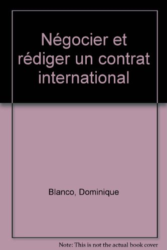 négocier et rédiger un contrat international