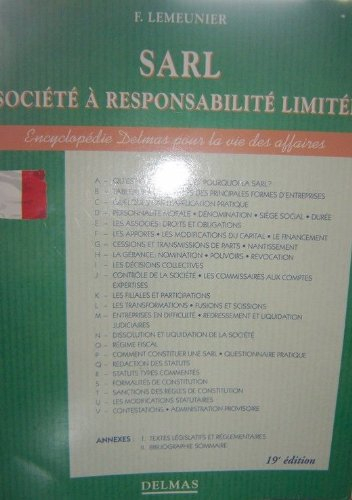 SARL: Société à responsabilité limitée