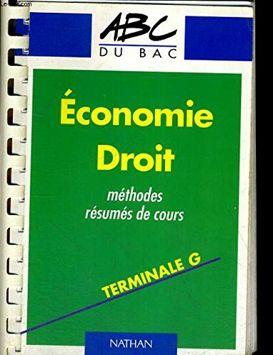 abc du bac numéro 622, economie droit, terminale stt : cours