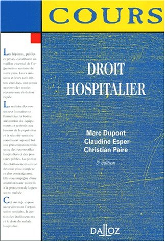 droit hospitalier, 3e édition (cours)