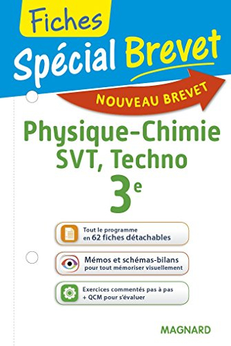 Physique chimie, SVT, techno 3e : nouveau brevet
