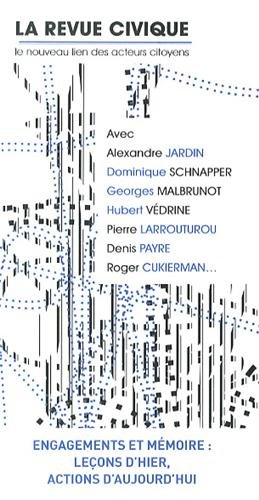 la revue civique 13 : engagements et mémoire - leçons d'hier, actions d'aujourd'hui