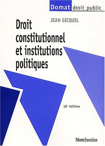 droit constitutionnel et institutions politiques